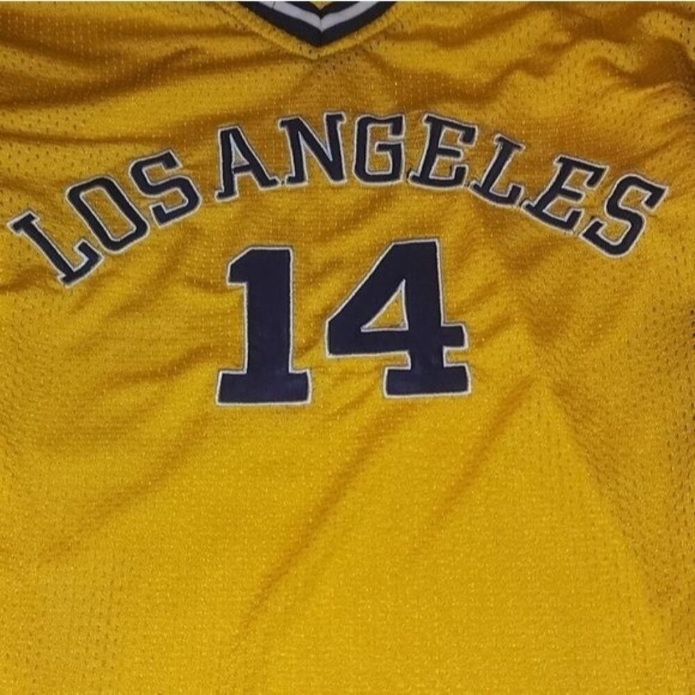 renegade outerwear LOS ANGELES stitched basketball jersey #14 XL preowned.....B8